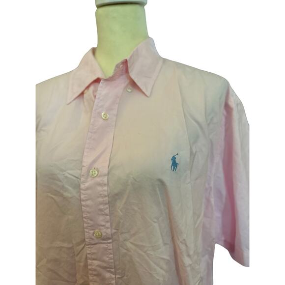 Ralph Lauren Polo Vintage Short Sleeve Classic Fit Shirt, Size XL, Pink - Picture 2 of 7